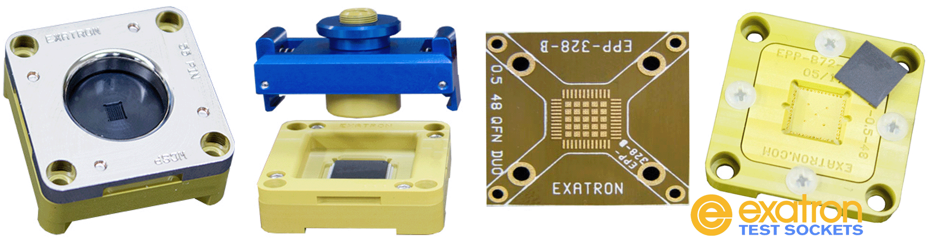 Exatron custom and standard IC device Test Sockets